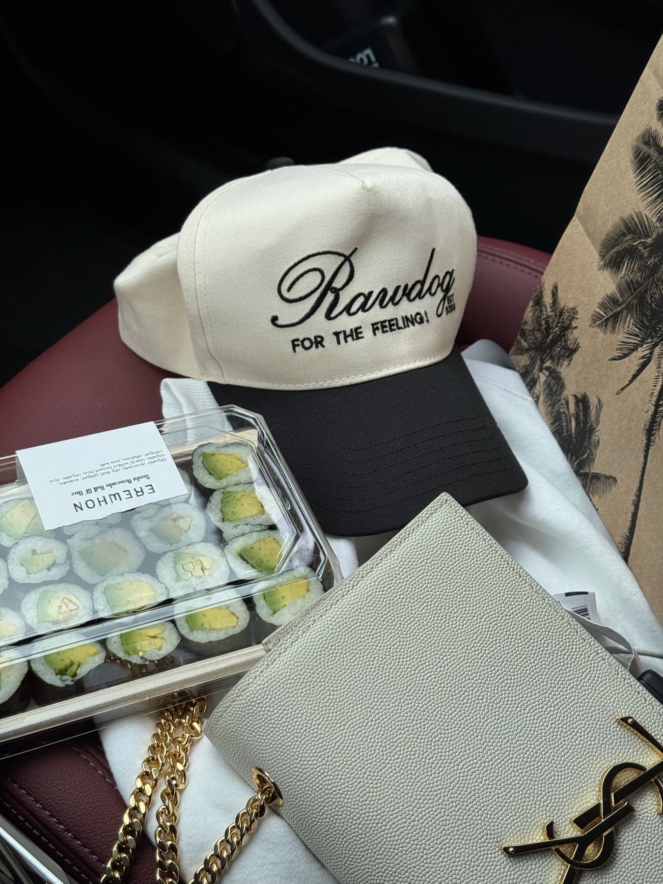 RAWDOG Trucker Hat packed for a trip